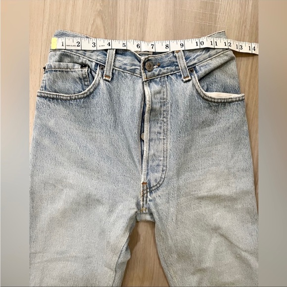 redone vintage levi’s 501 straight jeans size 24 - Picture 8 of 11